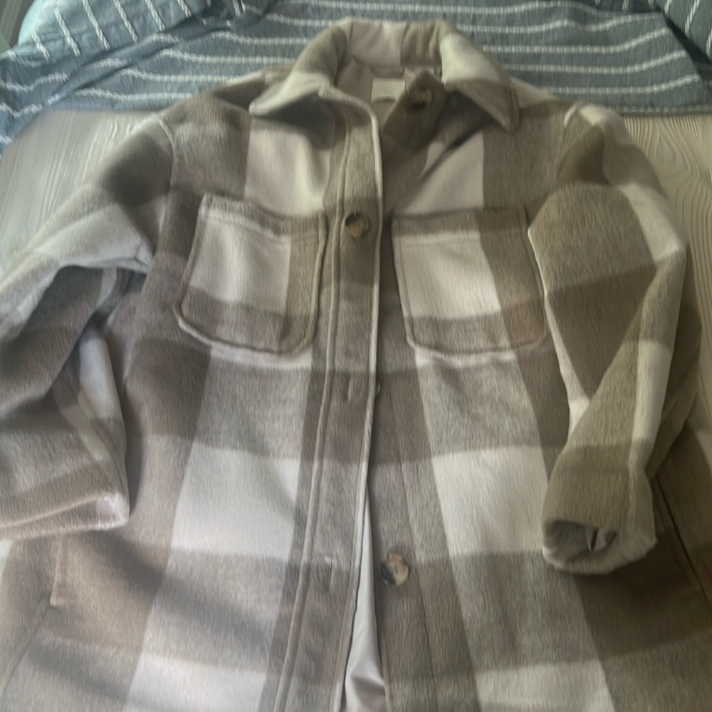 H&M Plaid Jacket - small